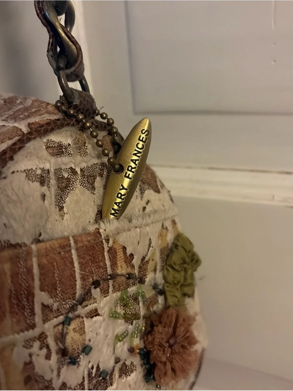 Mary Frances ornate wristlet